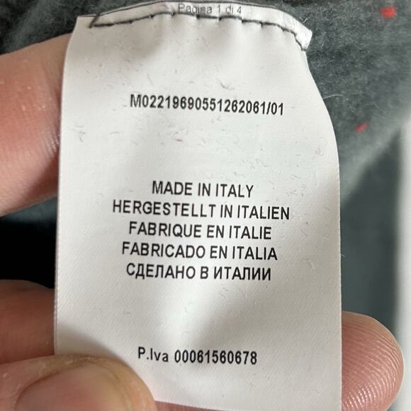 Vintage Cellini 1/4 Zip Sweater Mens 52 Wool Cashmere Blend Pullover Green Italy - Picture 5 of 11